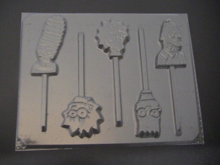 179sp Simpleton Faces Chocolate Candy Lollipop Mold 179sp Simpleton Faces Chocolate Candy Lollipop Mold